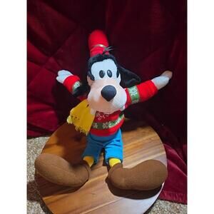 Walt Disney World Winter Christmas Goofy Plush 18 " Applause Rare Vintage